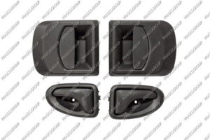 JUEGO DE MANECILLAS INTEROIR+EXTERIOR NEGRO