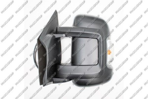 RETROVISOR IZQUIERDO-MANUAL-NEGRO-CON PILOTO-CON SONDA-BRAZO CORTO-BOMBILLA 16W