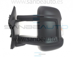 RETROVISOR IZQUIERDO-ELECTRICO-NEGRO-TERMICO-CON PILOTO-BRAZO LARGO-CONVEXO/CROMADO