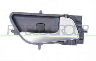 MANECILLA INTERIOR DELANTERA/TRASERA DERECHA CON PALANCA PLATA-ESCUDO NEGRO