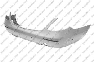 PARAGOLPES TRASERO IMPRIMADO CON TAPAGANCHO - CON AGUJEROS SENSOR Y ASISTENTE DE APARCAMIENTO + SOPORTES - CON MOLDURA 4P