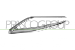 MOLDURA IZQUIERDA PARAGOLPES TRASERO-CROMADA