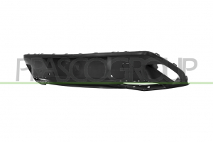 SPOILER PARAGOLPES TRASERO-NEGRO-LISO A IMPRIMAR-CON AGUJEROS SENSORES