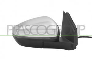 RETROVISOR DERECHO ELECTRICO CROMADO TERMICO ABATIBLE CON PILOTO CON MEMORIA CON SONDA CON LUZ CORTESIA CON SENSOR ANGULO MUERTO CONVEXO 18 PINES