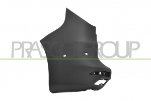 PUNTA IZQUIERDA PARAGOLPES TRASERO NEGRA GRANULADA CON 2 AGUJEROS SENSORES MOD. 2 PUERTAS BATIENTES