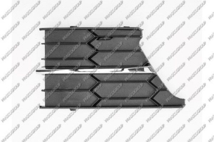 REJILLA IZQUIERDA PARAGOLPES-NEGRO CON MOLDURA CROMADA Mod. 06/13 - 02/15