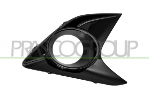 REJILLA DERECHA PARAGOLPES DELANTERO-NEGRA-BRILLANTE-CON AGUJERO ANTINIEBLA