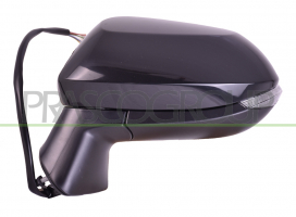 RETROVISOR IZQUIERDO-ELECTRICO NEGRO-TERMICO-CON PILOTO-CONVEXO/CROMADO-6 PINES