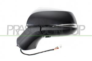 RETROVISOR.IZDO ELECTRICO TERMICO NEGRO-CON PILOTO-ABATIBLE ELECTRICAMENTE CON LUZ CORTESIA-CON ASISTENTE ANGULO MUERTO-CONVEXO