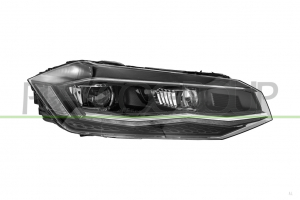 FARO DERECHA ELECTRICA CON MOTOR SIN UNIDAD DE CONTROL CON BORDE CROMADO FULL LED MONTAJE VALEO