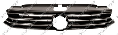 REJILLA NEGRA BRILLANTE CON MOLDURA CROMADA PASSAT 14>