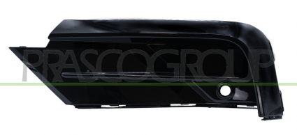 REJILLA SUPERIOR IZQUIERDA PARAGOLPES DELANTERO NEGRA-BRILLANTE CON AGUJERO SENSORES APARCAMIENTO+SOPORTE  (MOD. R-LINE)