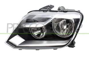 FARO IZQUIERDO H7+H1 CON REGULACION ELECTRICA CON MOTOR - INTERIOR NEGRO - MONTAJE VALEO